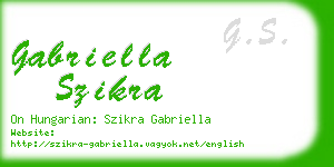 gabriella szikra business card